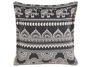 Dekokissen 2er Set ATABAGI 45 x 45 cm Baumwolle Schwarz Orientalisches Muster_802277