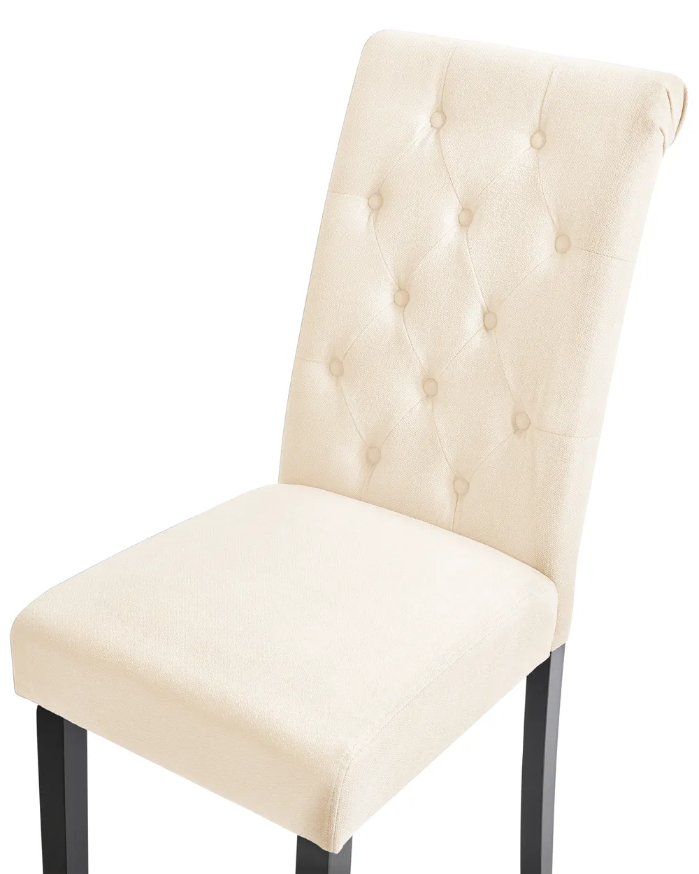Esszimmerstuhl 2er Set VELVA Stoff Hellbeige_970120