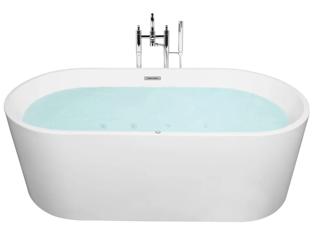 Freestanding Hot Tub with LED HAVANA 1700 x 800 mm White