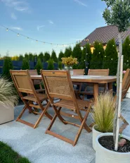 Gartenmöbel Set 6-Sitzer PARAGGI zertifiziertes Akazienholz Naturfarben_946492