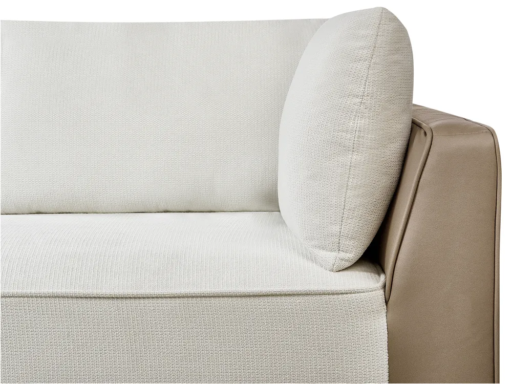 Ecksofa 3-Sitzer MYKEN Stoff Cremeweiß rechtsseitig_939641