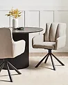 Esszimmerstuhl 2er Set drehbar SARDOAL Taupe