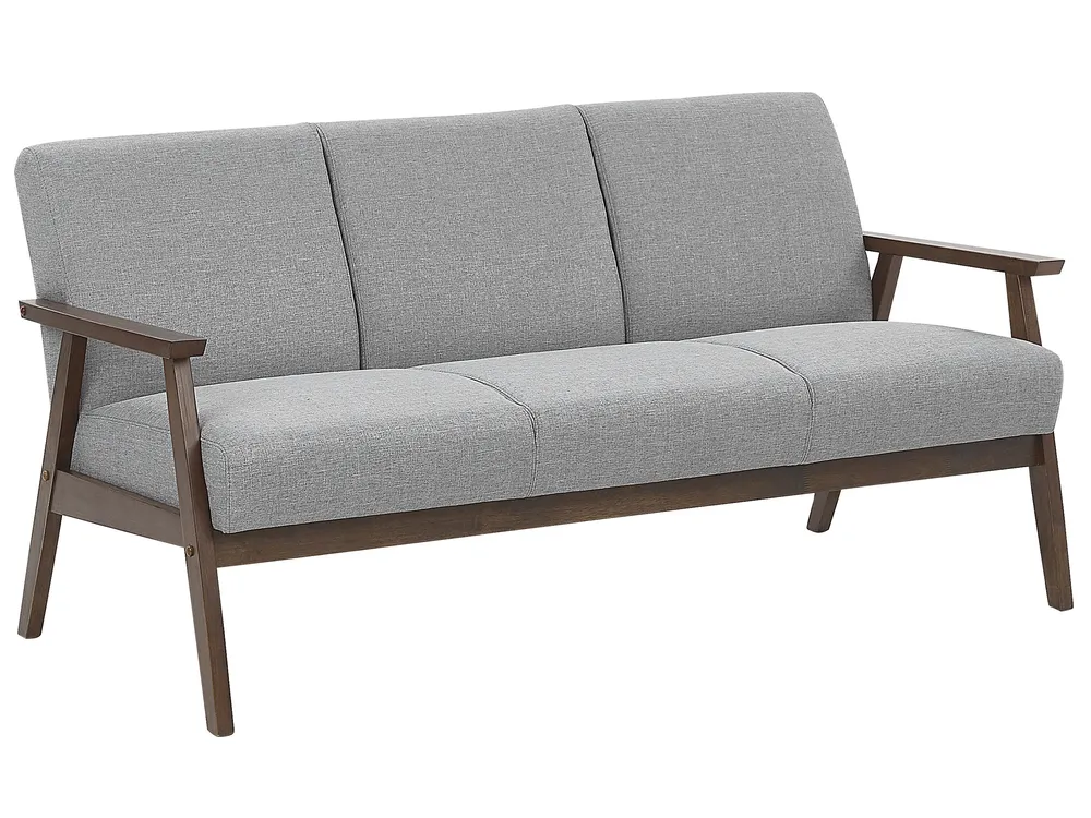 Sofa 3-Sitzer ASNES Stoff Grau_786838