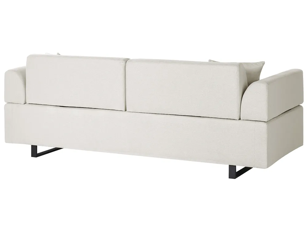 Sofa 3 Seater SOKNA with Tables Fabric Off-White_952805