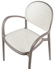 Gartenstuhl 2er Set POVOLETTO Kunststoff Hellbraun_1001792