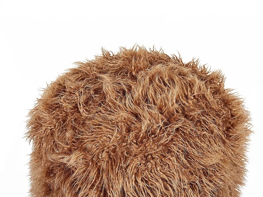 Pouffe TUKKI Faux Fur Brown_938908