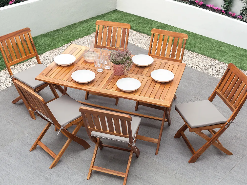 Gartentisch CENTO 140 cm 75 cm Akazienholz Braun