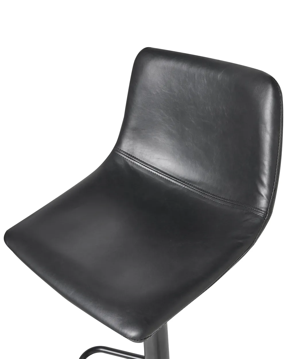 Set of 2 Bar Stools LEBRIJA Swivel Faux Leather Black_1011407
