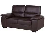 Sofa 2-Sitzer VOGAR Kunstleder Dunkelbraun_676525