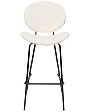 Set of 2 Bar Chairs LUANA Boucle White_886377