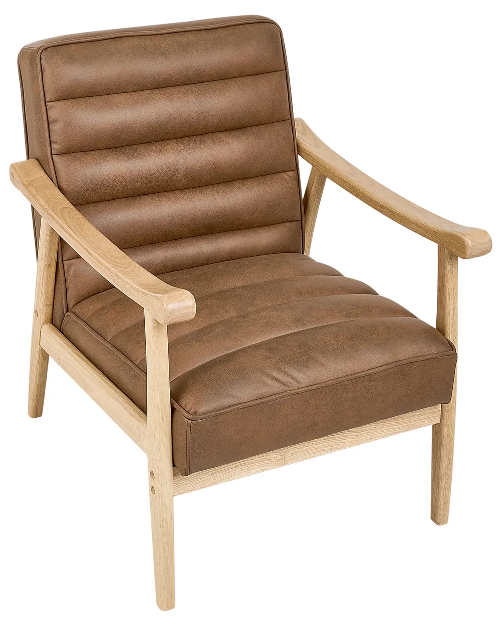 Sessel LEKNES Kunstleder Braun_927206