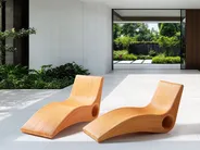 Sun Lounger AIROLE Rattan Brown_928232