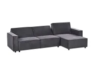 Eckschlafsofa 3-Sitzer ROMEDAL II Stoff Graphitgrau linksseitig_971428