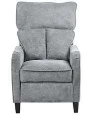 Recliner Chair ROYSTON with Footrest Fabric Grey_884463