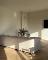 Ecksofa SVANSELE Stoff Hellbeige linksseitig_1170373