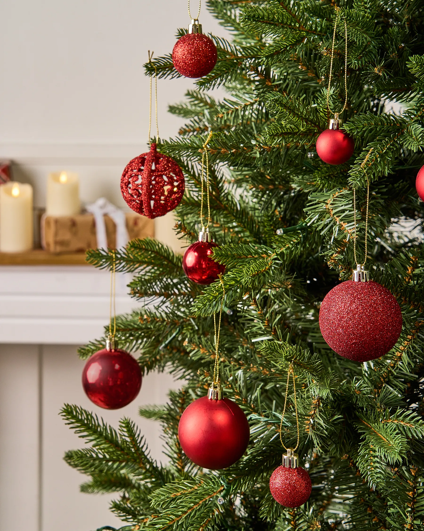 Set of 100 Baubles VANERN Red_1023876