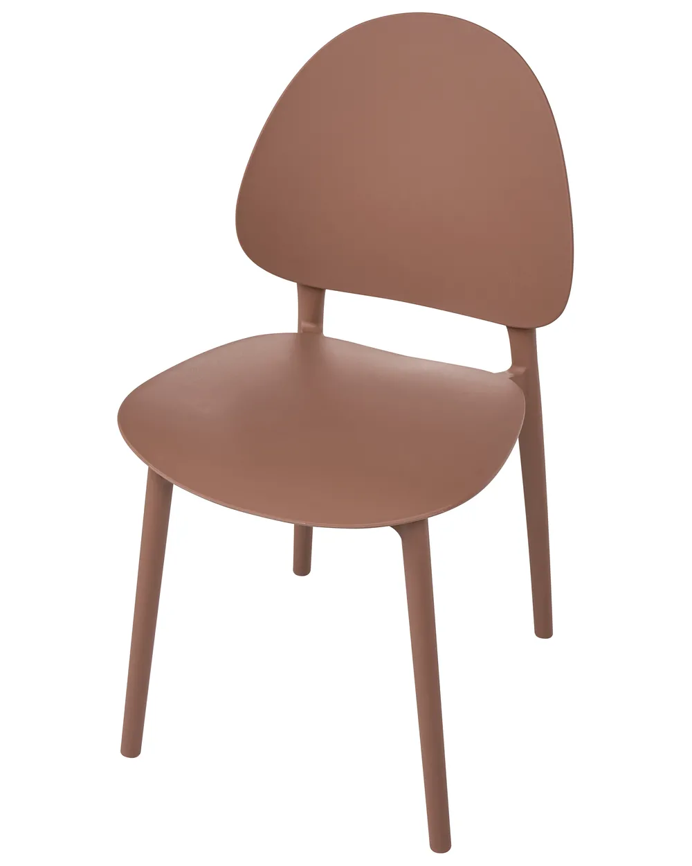 Set of 4 Garden Chairs CEARA Brown_1069677