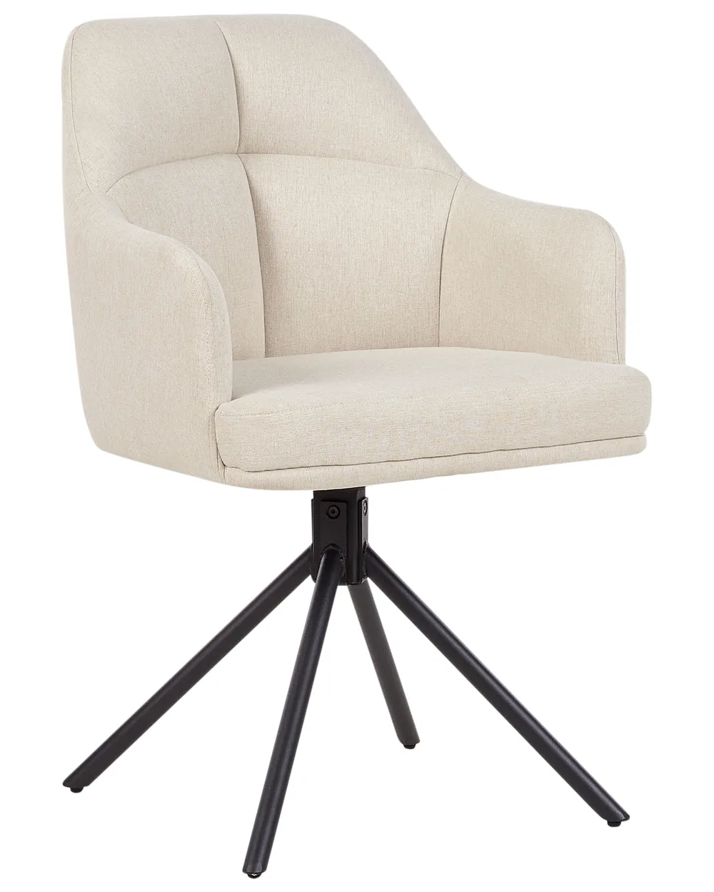 Esszimmerstuhl 2er Set drehbar MIRA Stoff Beige_945310