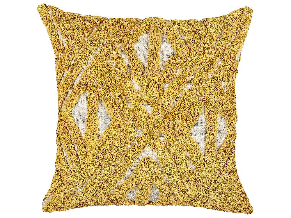 Dekokissen ALCEA 45 x 45 cm Baumwolle Gelb Geometrisches Muster
