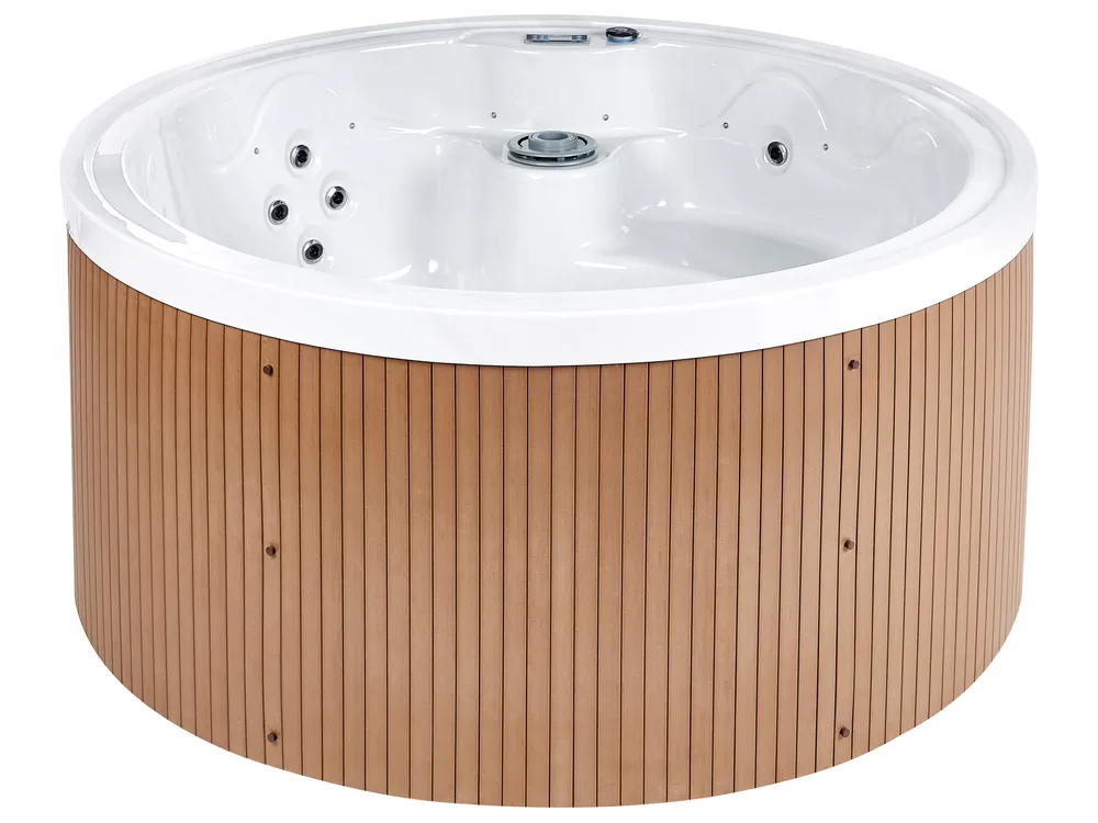 Outdoor Hot Tub with LED MARFIL Brown_965367