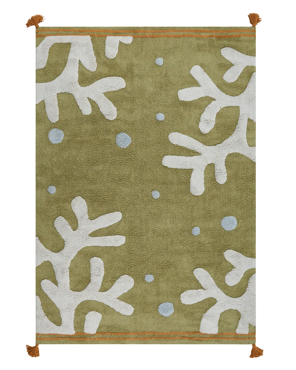 Kindervloerkleed JAJPUR  Groen 140 x 200 cm Katoen