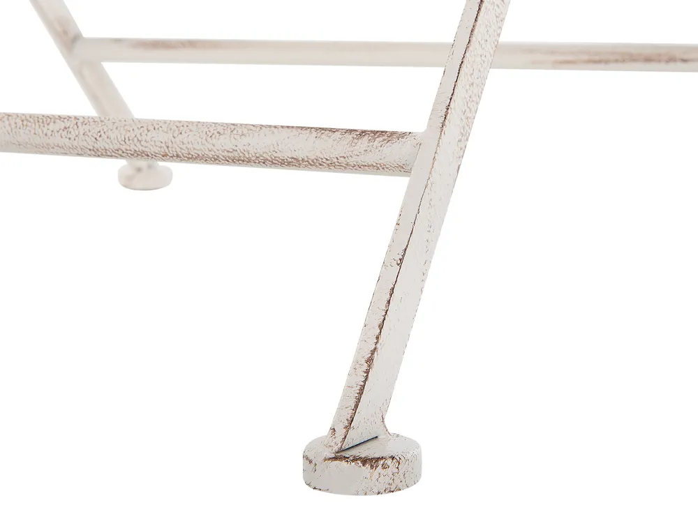 Outdoor Bistrotisch TRIESTE 70 cm 70 cm Metall Hellbeige_763367