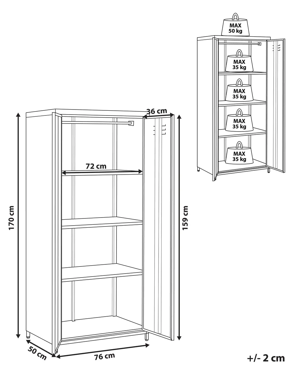 Büroschrank VARNA Metall Rot_783859