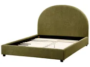 Bed Boucle VAUCLUSE 140 x 200 cm (EU Double) Olive Green_977615