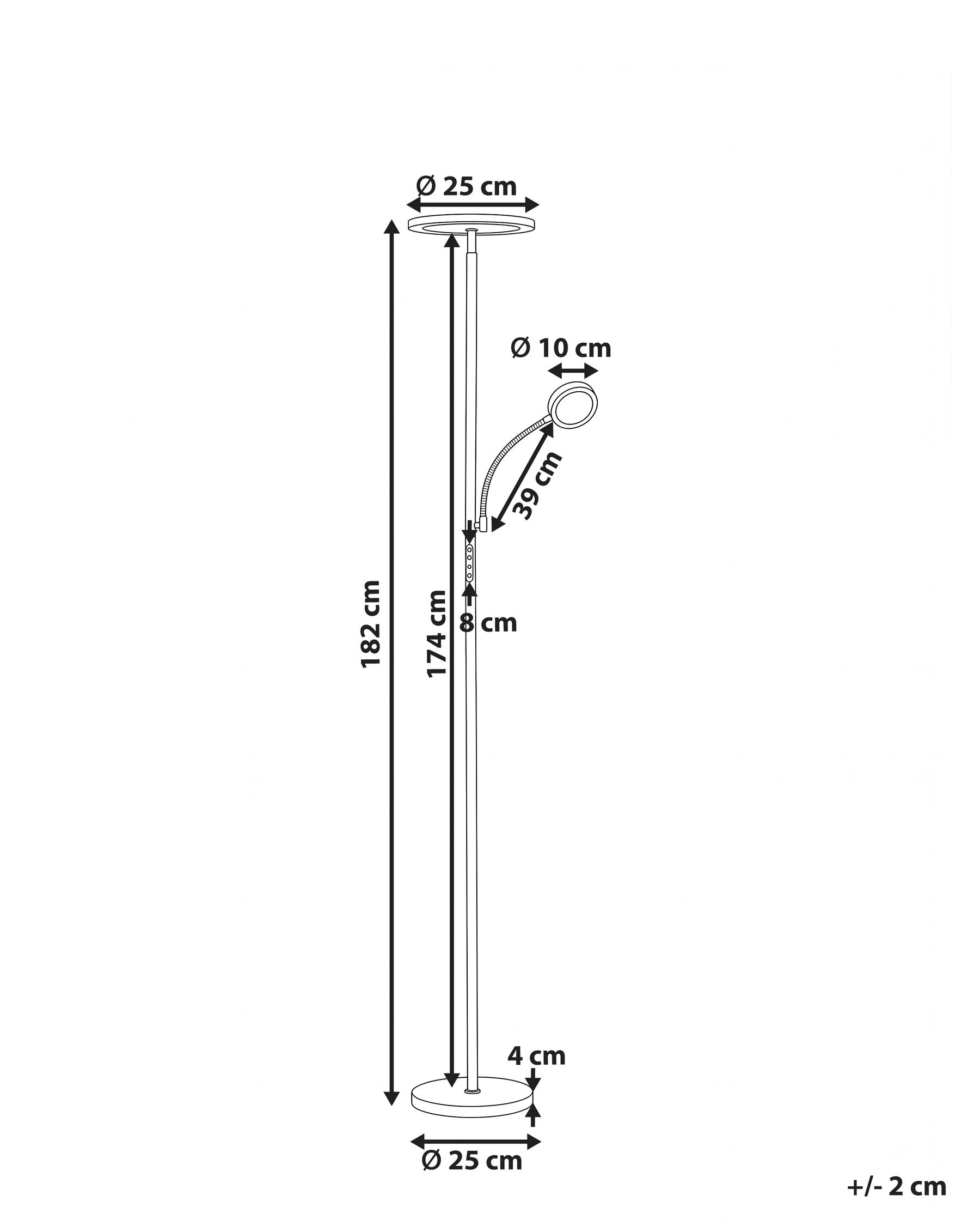 LED staande lamp ESKALDE  met afstandsbediening met dimmer Metaal Zwart_1141403