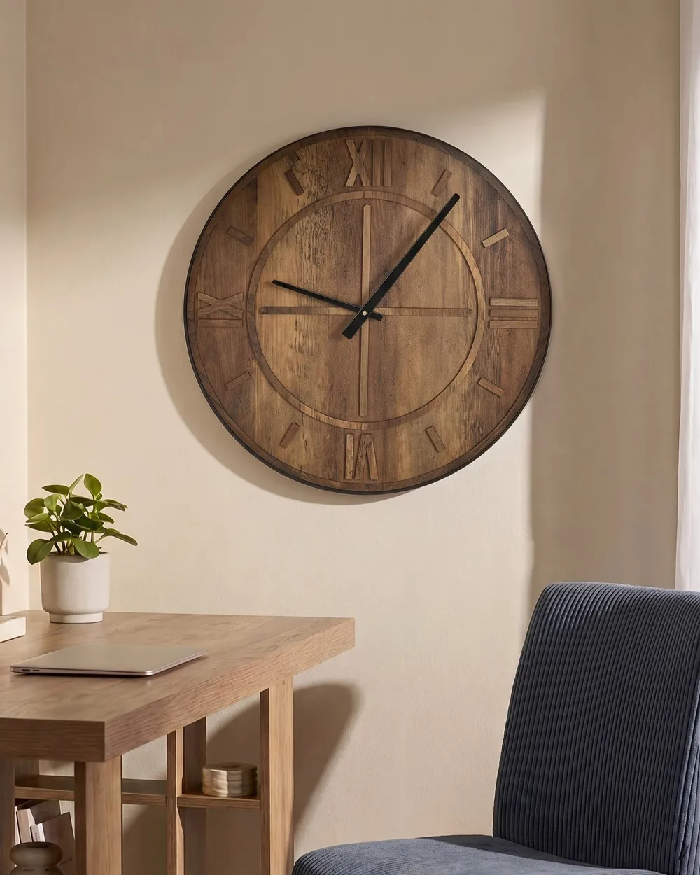 Wandklok SAULGES 60 cm Bruin_1146648