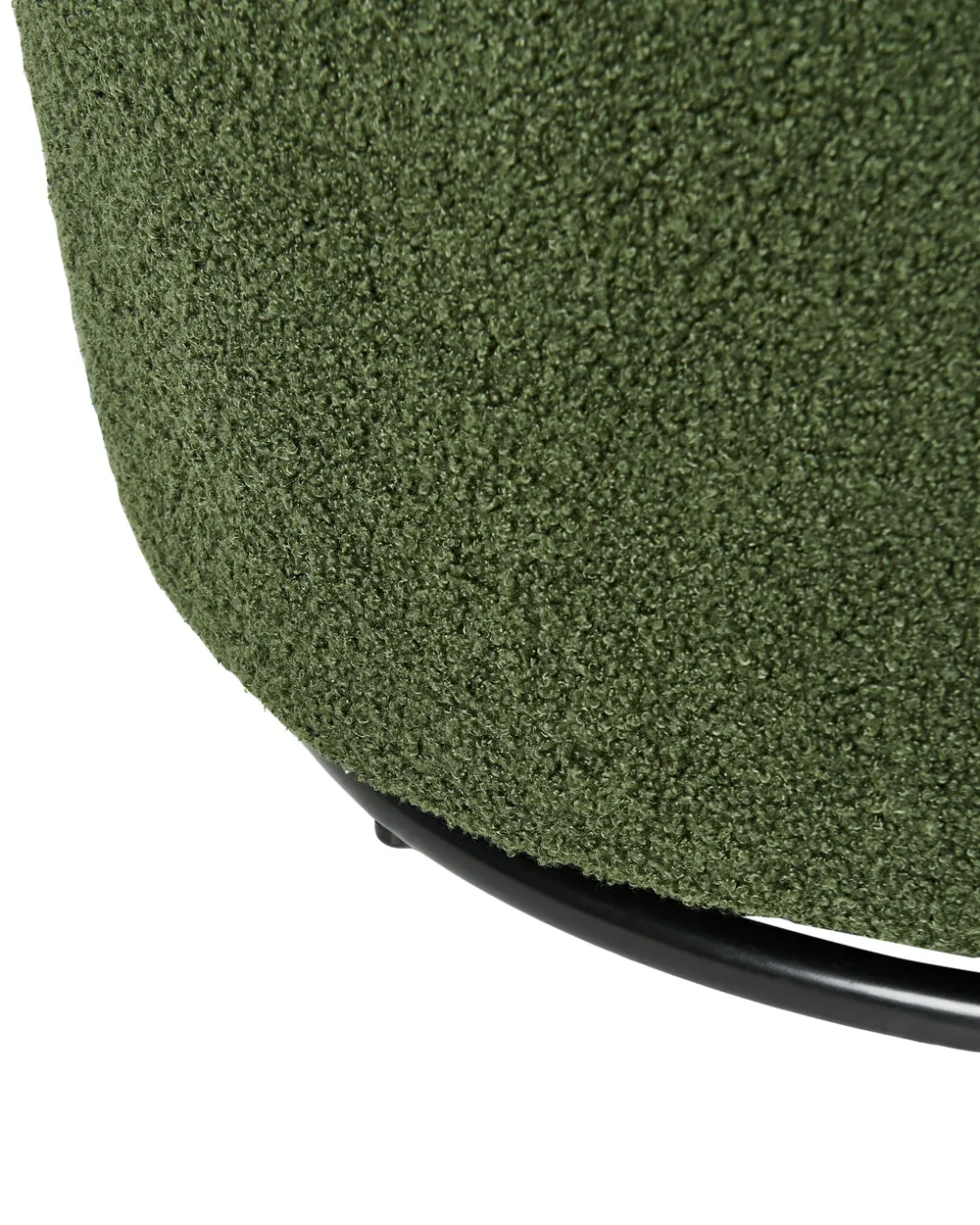 Swivel Armchair DAVIK Boucle Dark Green_943652