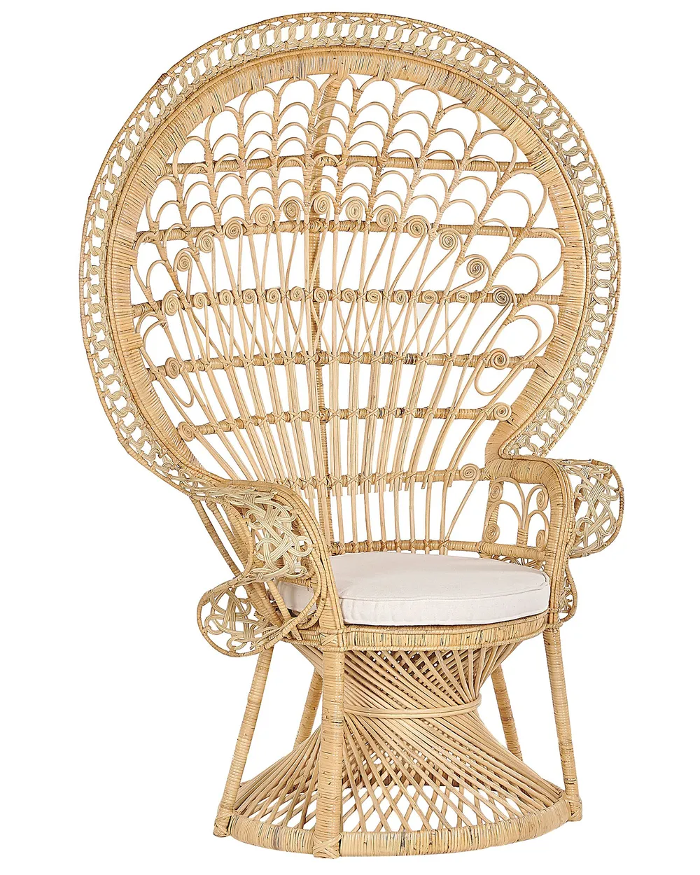 Pfauenstuhl EMMANUELLE Rattan Naturfarben