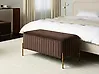 Upholstered Bench UTAH Velvet Dark Brown