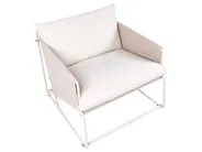 Gartensofa Set 3-Sitzer PONTE Metall Hellbeige_1013358