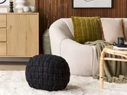 Pouf HOPA Samtstoff Schwarz_824162