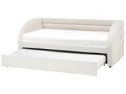 Trundle Bed Boucle ALBIAC 90 x 200 cm (EU Single) White_1023564