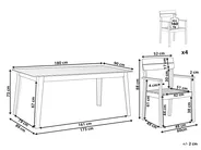 Gartenmöbel Set 4-Sitzer FORNELLI Akazienholz Braun_837214