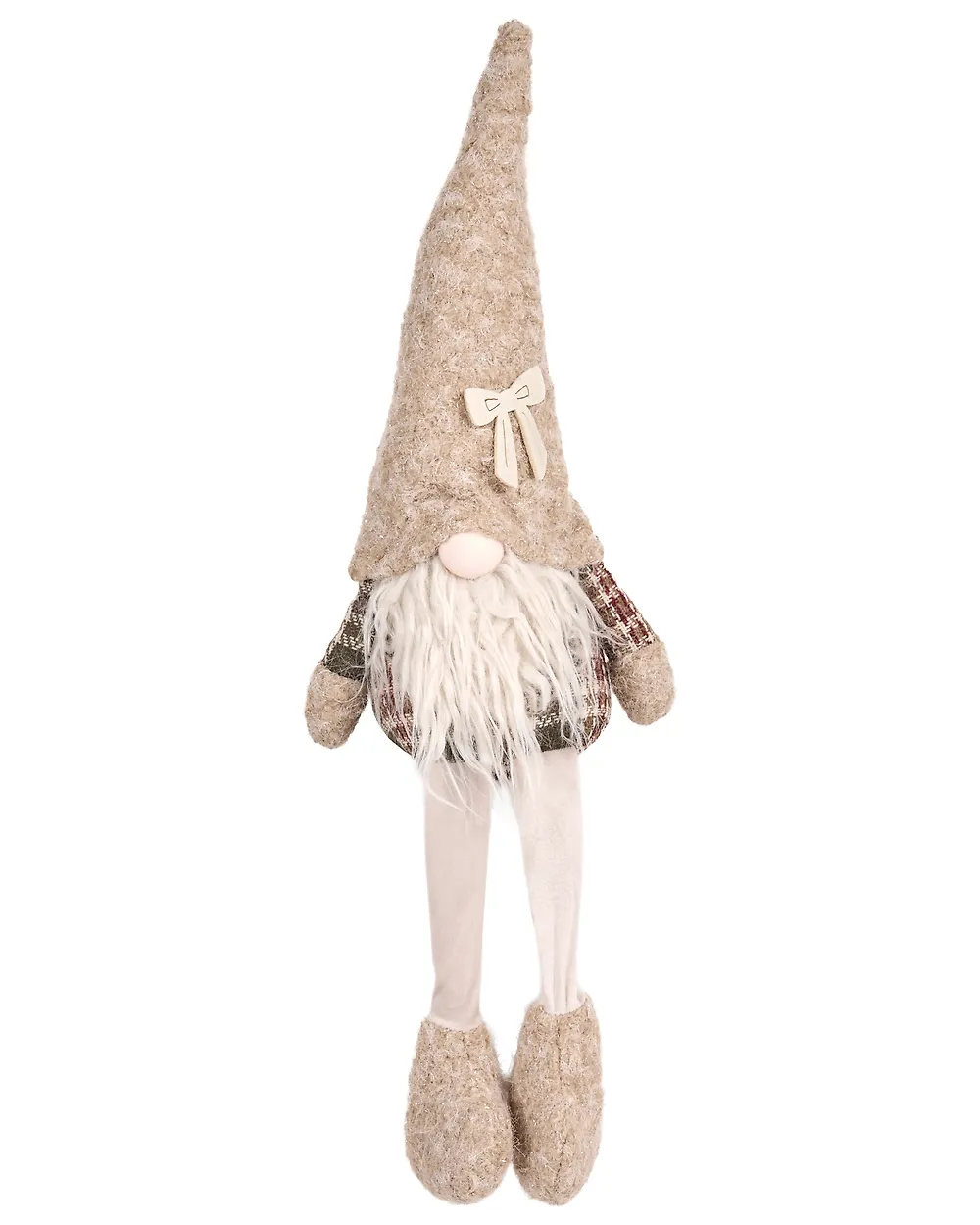 Weihnachtsdekoration 2er Set ILOMANTSI 35/38 cm Zwerg Beige_1174063