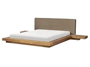 Bett mit Lattenrost Bouclé ZEN 160 x 200 cm Naturfarbene Esche_1079866