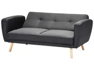Schlafsofa 2-Sitzer FLORLI Stoff Schwarz_704097