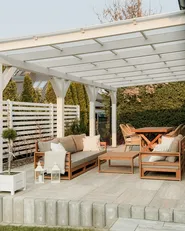 Lounge Set mit Tisch 5-Sitzer TIMOR modular zertifiziertes Akazienholz Hellbraun_991877