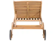 Sonnenliege CESANA mit Relaxfunktion Akazienholz Hellbraun_691166
