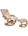 Massagestuhl HERO mit Fußstütze Stoff Beige