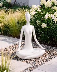 Garden Statue YOGHINA Woman White_1151802