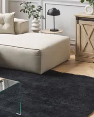 Shaggy Rug DEMRE Black 160 x 230 cm_683574