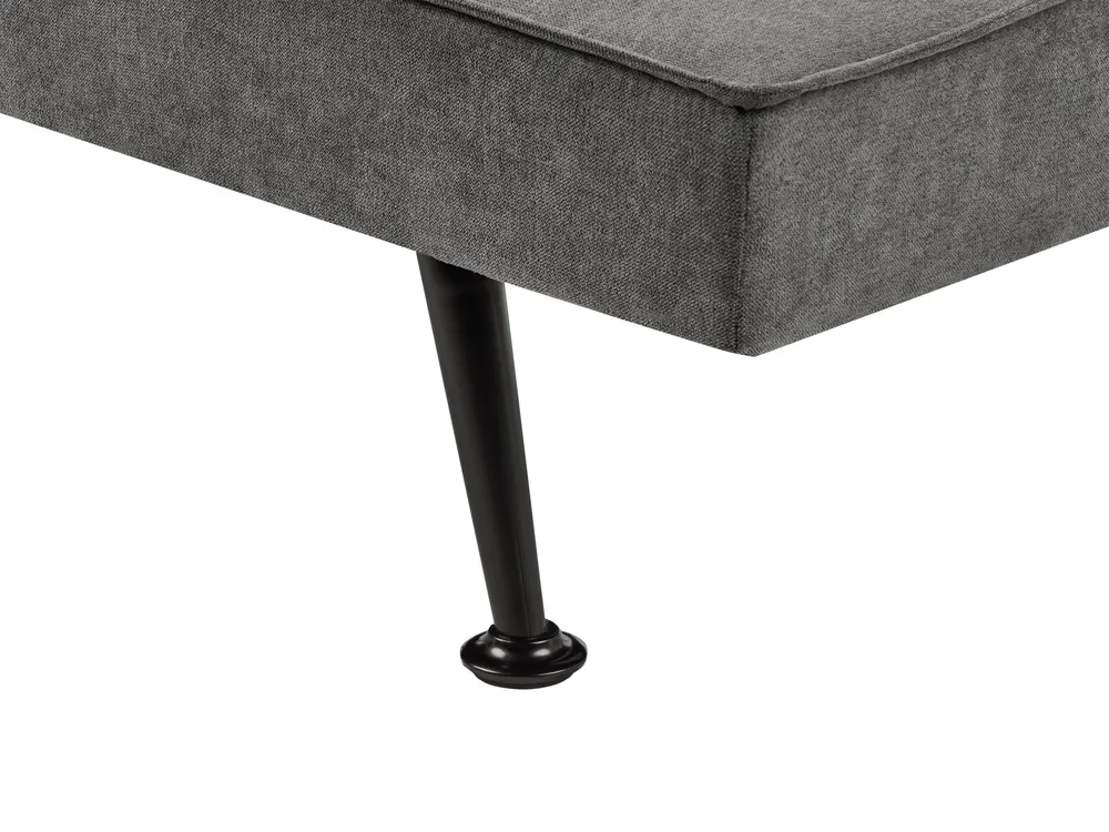 Sofa Bed 3 Seater HASLE Fabric Dark Grey_951987
