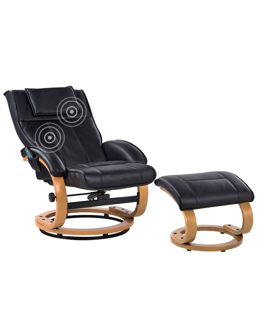 Fauteuil massant MAJESTIC Cuir PU Noir