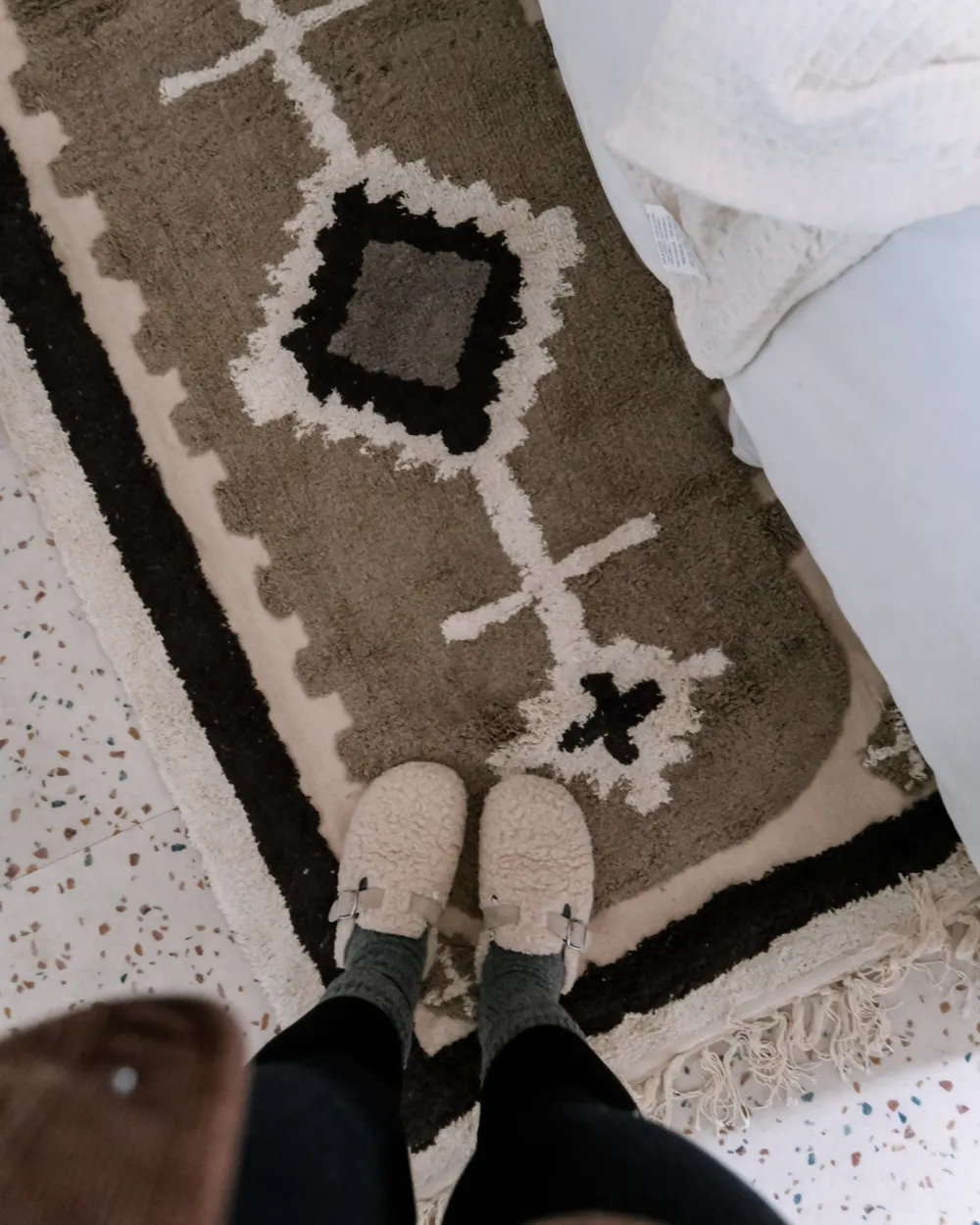 Rug GEYVE Beige 80 x 150 cm Cotton_979158