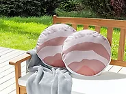 Set of 2 Outdoor Cushions CAMPEI Abstract Pattern 40 x 40 cm Pink_1187967