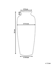 Blumenvase GUADIX 35 cm Porzellan Weiß / Blau_1052776